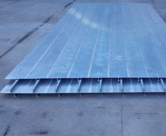 placa acanalada de aluminio