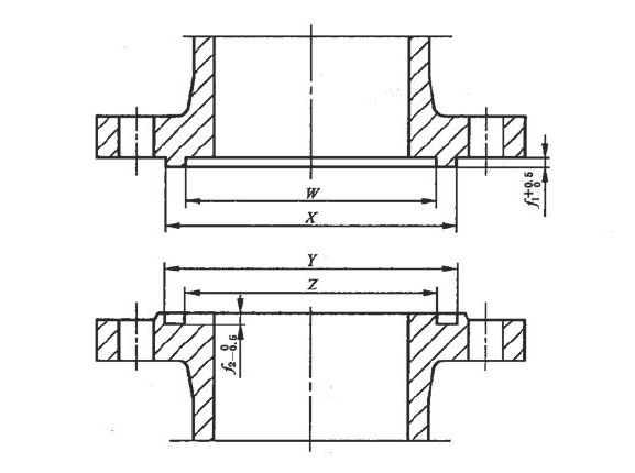Lengüeta y ranura cara brida de aluminio